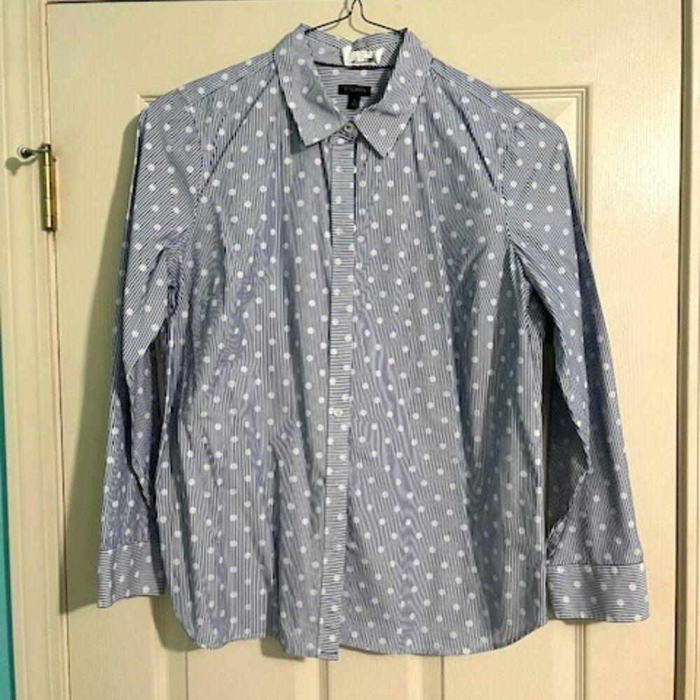 Talbots Blue Buttondown Blouse